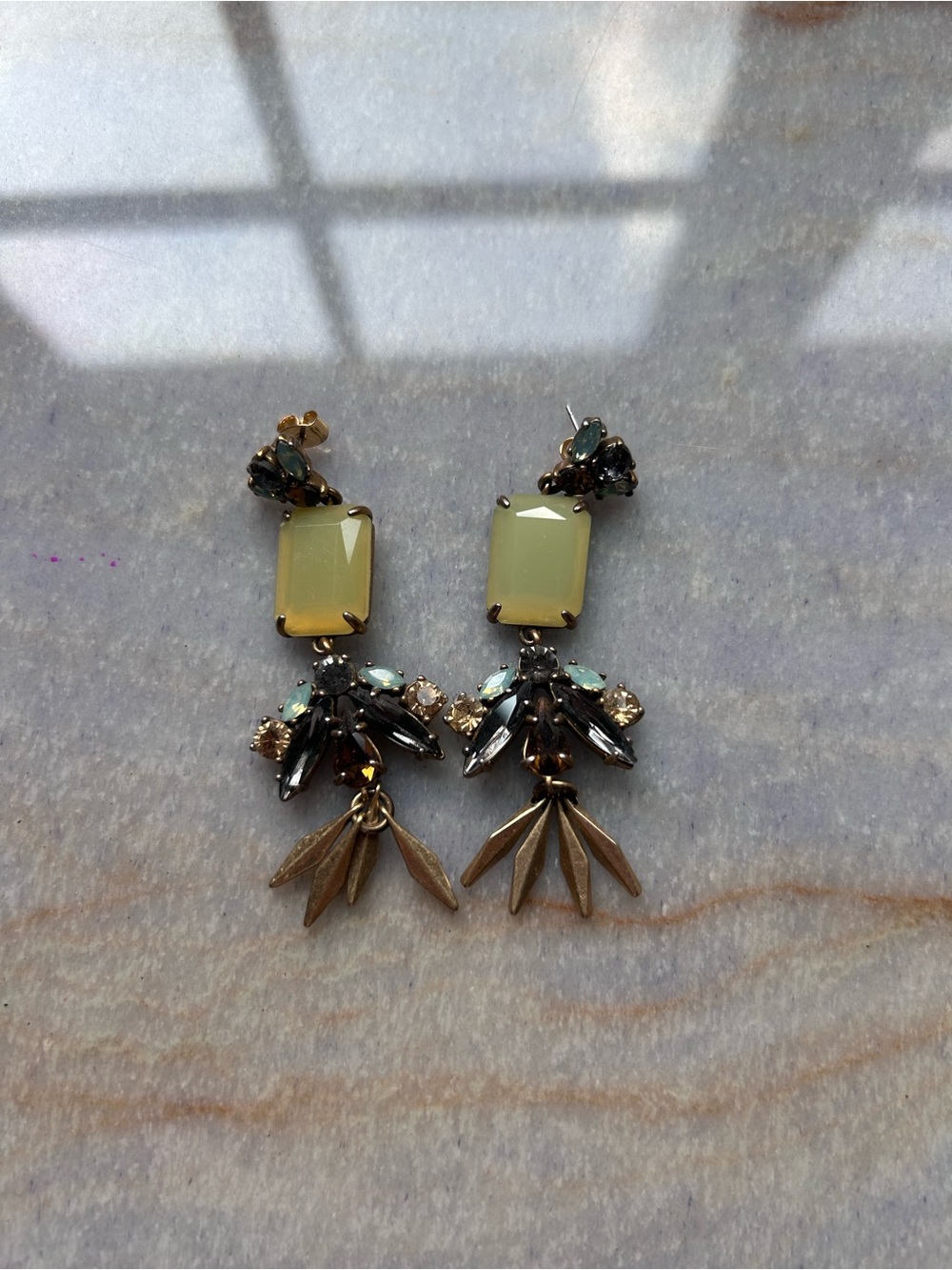 J.Crew “Rare” Vintage Crystal and Geometric Drop. Perfect Condition!
